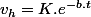 v_{h}=K.e^{-b.t}