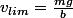 v_{lim}=\frac{mg}{b}