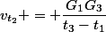 v_{t_2} = \dfrac{G_1G_3}{t_3-t_1}