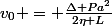v_0 = \frac{\Delta Pa^2}{2\eta L}