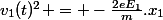 v_1(t)^2 = -\frac{2eE_1}{m}.x_1