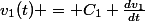 v_1(t) = C_1 \frac{dv_1}{dt}