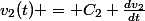 v_2(t) = C_2 \frac{dv_2}{dt}