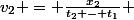 v_2 = \frac{x_2}{t_2 - t_1} 