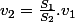 v_2=\frac{S_1}{S_2}.v_1
