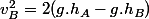 v_B^2=2(g.h_A-g.h_B)