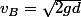 v_B=\sqrt{2gd}