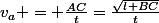 v_a = \frac{AC}{t}=\frac{\sqrt{l+BC}}{t}