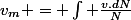 v_m = \int \frac{v.dN}{N}