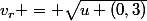 v_r = \sqrt{u+(0,3)}