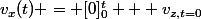 v_x(t) = [0]_0^t + v_{z,t=0}