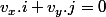 v_x.i+v_y.j=0