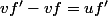 vf'-vf=uf'