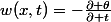 w(x,t)=-\frac{\partial \theta}{\partial t}