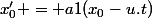 x'_0 = a1(x_0-u.t)