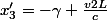 x'_3=-\gamma \frac{v2L}{c}