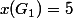 x(G_1)=5