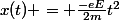 x(t) = \frac{-eE}{2m}t^2