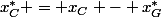 x^*_C = x_C - x^*_G