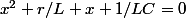 x^2+r/L x+1/LC=0