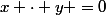 x \cdot y =0