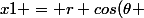 x1 = r cos(\theta 