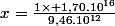 x=\frac{1\times 1,70.10^{16}}{9,46.10^{12}}