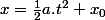 x=\frac{1}{2}a.t^{2}+x_{0}