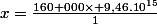 x=\frac{160 000\times 9,46.10^{15}}{1}
