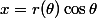 x=r(\theta)\cos\theta