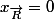 x_{\vec{R}}=0