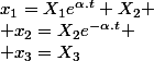 x_{1}=X_{1}e^{\alpha.t}+X_{2}
 \\ x_{2}=X_{2}e^{-\alpha.t}
 \\ x_{3}=X_{3}