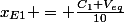 x_{E1} = \frac{C_1 V_{eq}}{10}