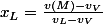 x_{L}=\frac{v(M)-v_{V}}{v_{L}-v_{V}}