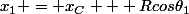 x_1 = x_C + Rcos\theta_1