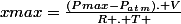 xmax=\frac{(Pmax-P_a_t_m). V}{R . T }
