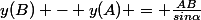 y(B) - y(A) = \frac{AB}{sin\alpha}