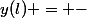y(l) = -&nbsp;&nbsp;\dfrac{U'~l^2}{4~U~d}