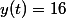 y(t)=16