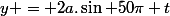y = 2a.\sin 50\pi t