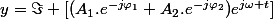 y=\Im [(A_{1}.e^{-j\varphi_{1}}+A_{2}.e^{-j\varphi_{2}})e^{j\omega t}]