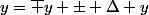 y=\overline y \pm \Delta y