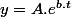 y=A.e^{b.t}