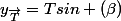y_{\vec{T}}=Tsin (\beta)