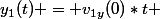y_{1}(t) = v_{1y}(0)*t 