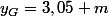 y_{G}=3,05 m