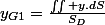 y_{G1}=\frac{\iint y.dS}{S_{D}}