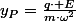 y_{P}=\frac{q\cdot E}{m\cdot\omega^{2}}