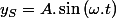 y_{S}=A.\sin\left(\omega.t\right)