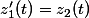 z'_{1}(t)=z_{2}(t)